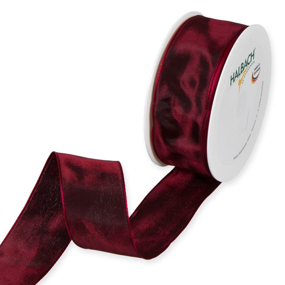 Drahtkantenband 40mm bordeaux 577 Drahtkantenband 40mm bordeaux 577