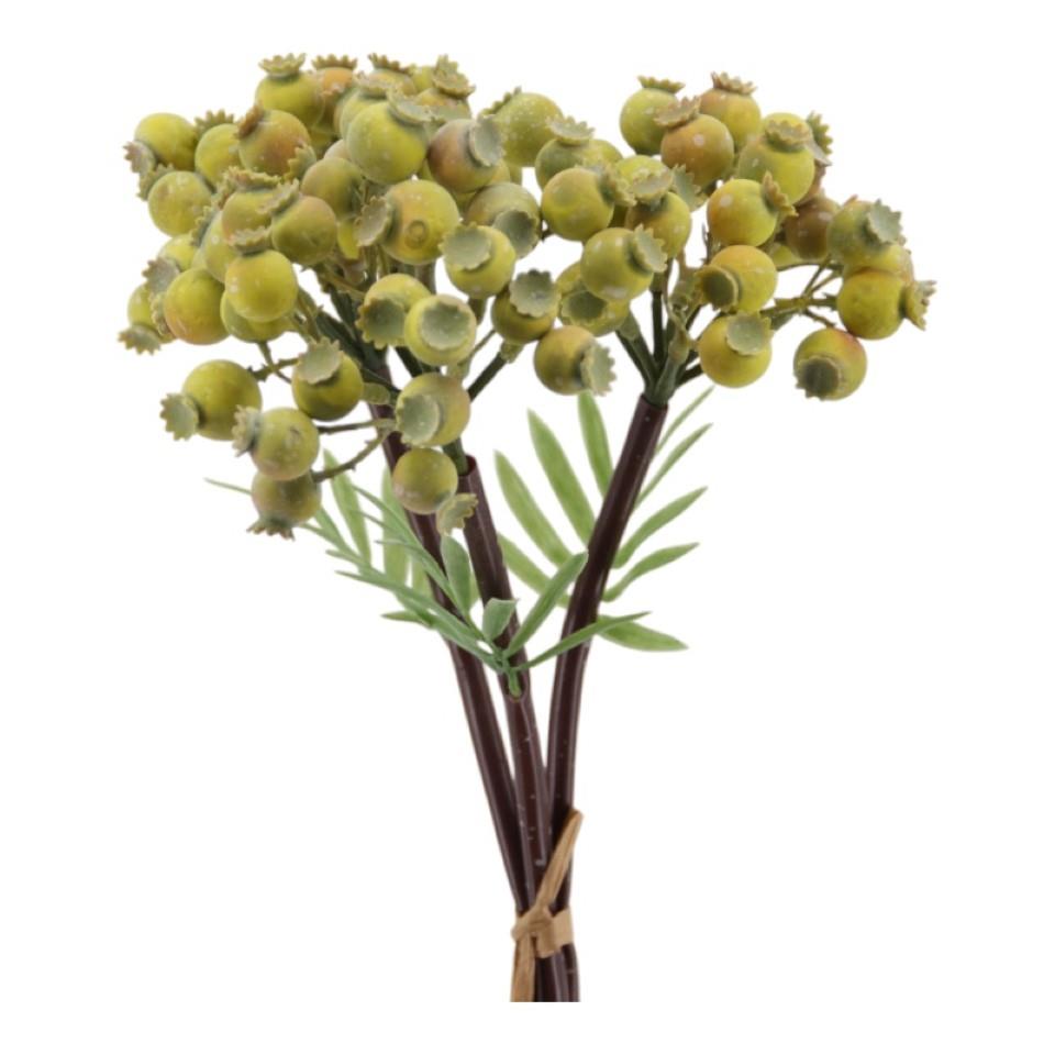 Vogelbeere 3fach gebündelt lackiert grün L38cm Vogelbeere 3fach gebündelt lackiert grün L38cm