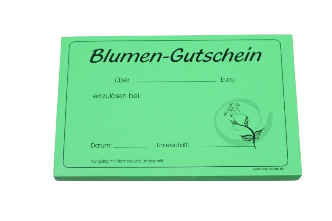 Blumen-Gutscheine 50 Stück einfarbig grün Blumen-Gutscheine 50 Stück einfarbig grün