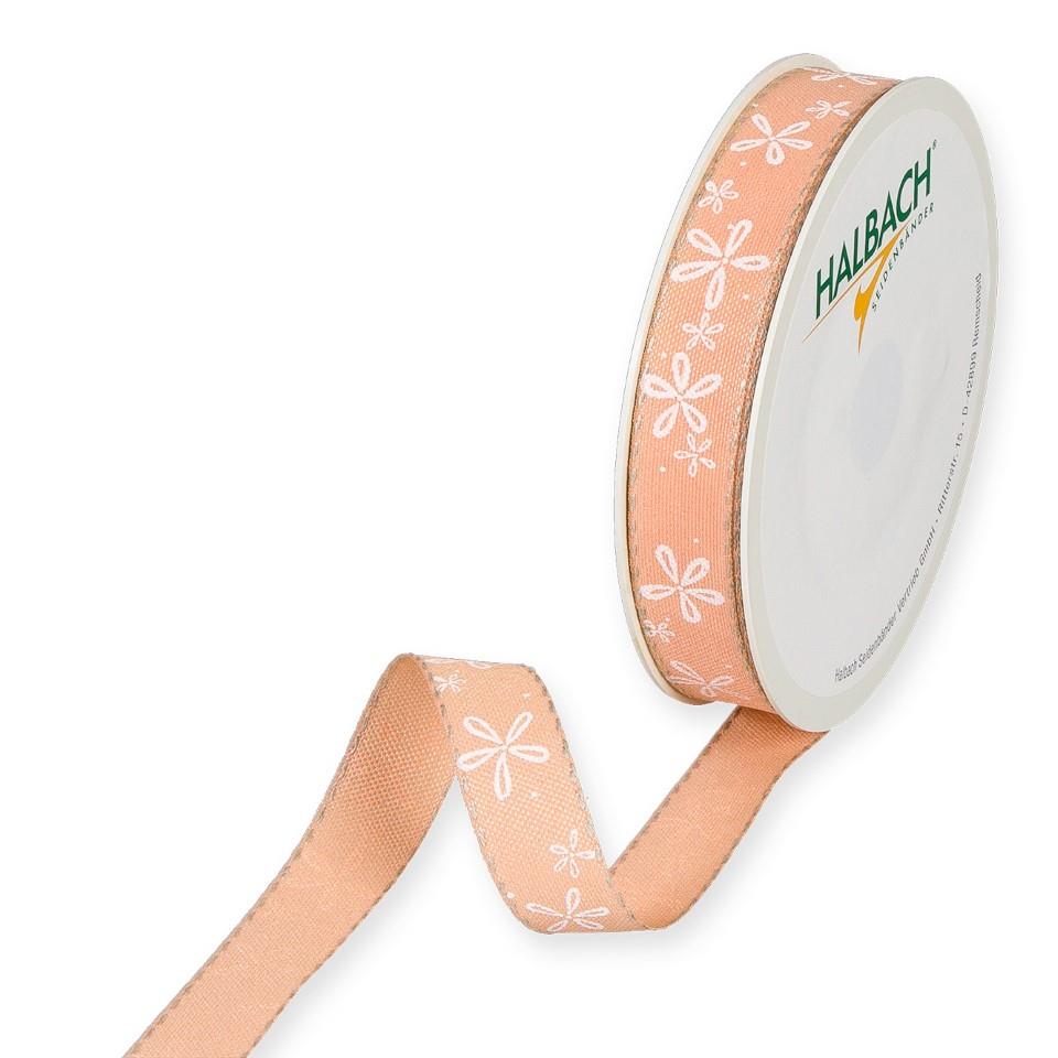 Druckband Blüten 15 mm 18 Meter apricot 20 Druckband Blüten 15 mm 18 Meter apricot 20