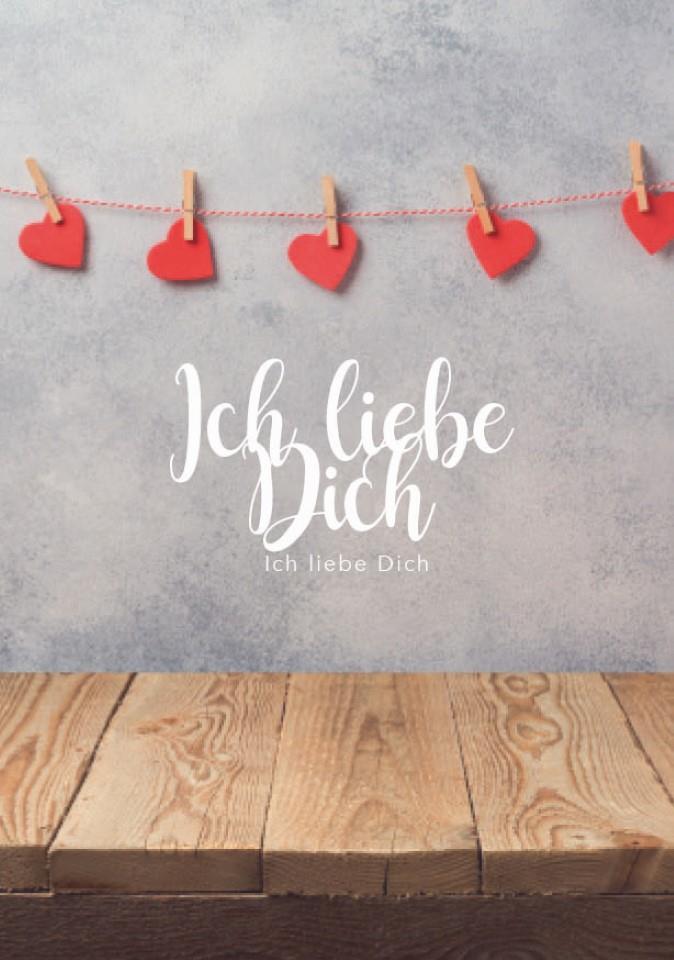 Minikarten Ich liebe Dich 7,5x5 cm Minikarten Ich liebe Dich 7,5x5 cm