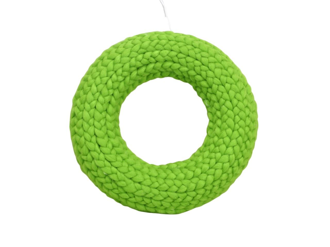 Kranz hängend m. Filzlunte geflochten grün D30cm