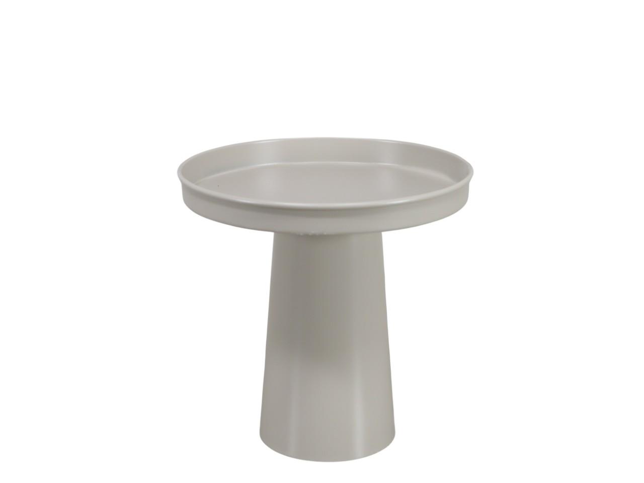 Tablett auf Fuß Metall creme D20xH20cm
