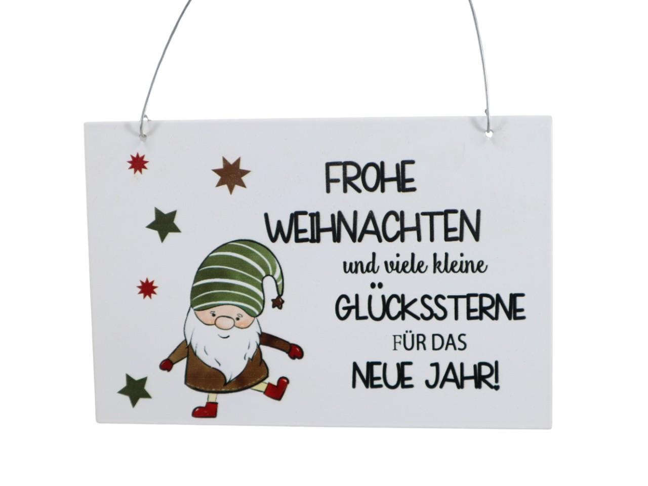 Schild Weihnachten Metall D18x12cm Schild Weihnachten Metall D18x12cm