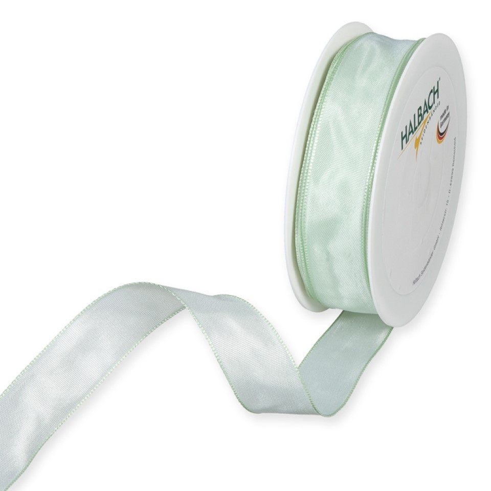Drahtkantenband 25mm mint 128