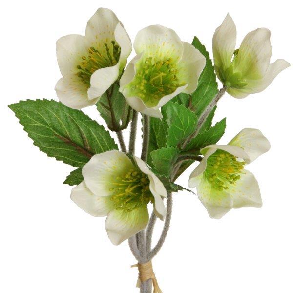Christrosenbund 3fach 6 Blüten creme H30cm