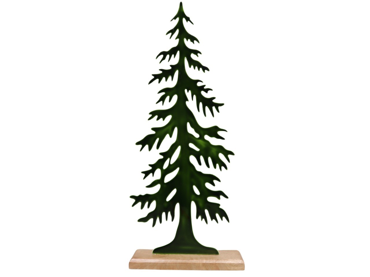Aufsteller Baum Metall/Holz tannengrün H61cm