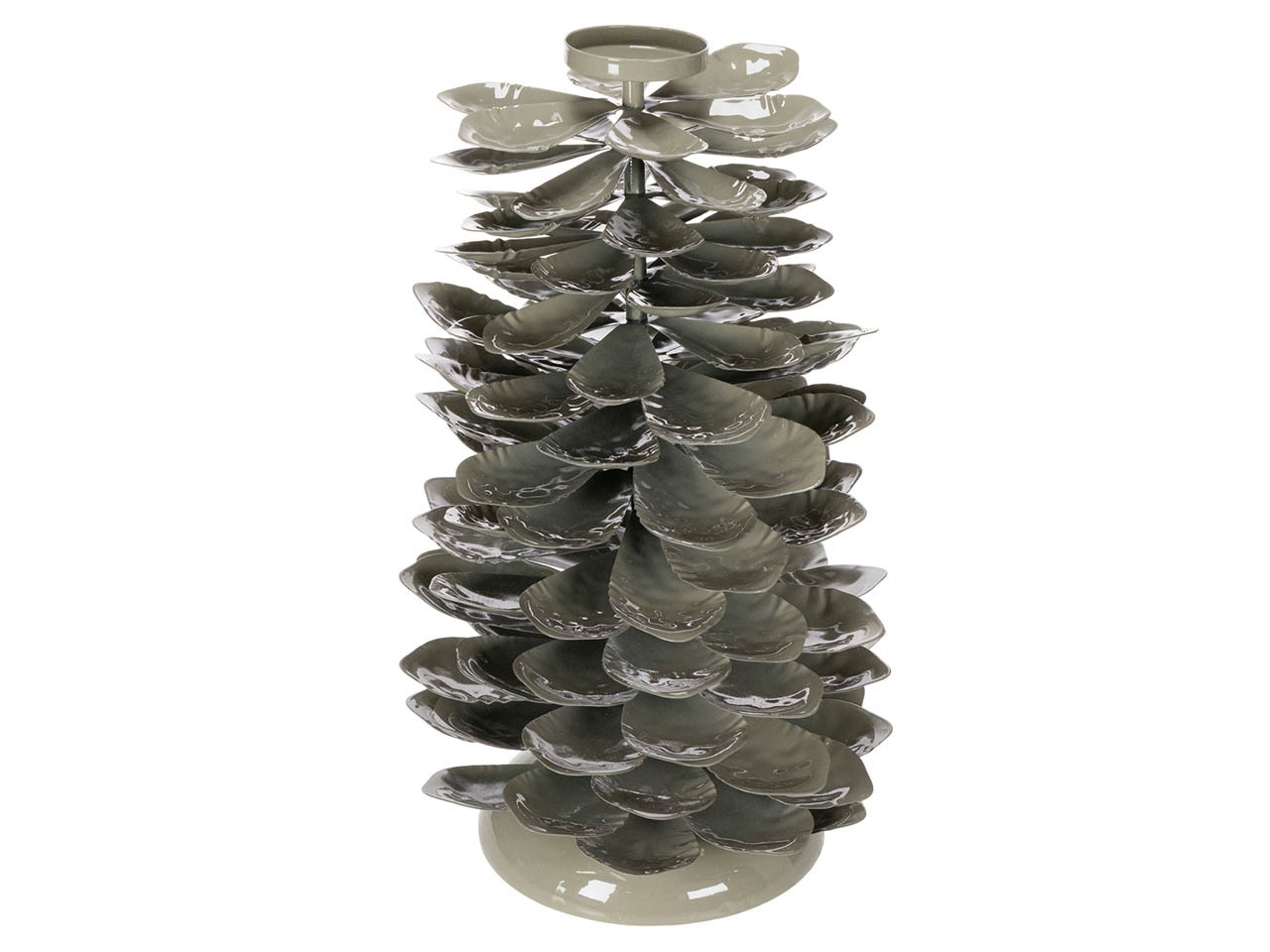 Kerzenhalter Tannenbaum Metall salbeigrün H45,5cm