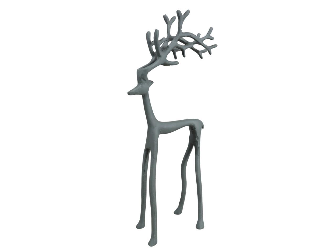 Hirsch stehend Aluminium khakigrün H39x18cm Hirsch stehend Aluminium khakigrün H39x18cm
