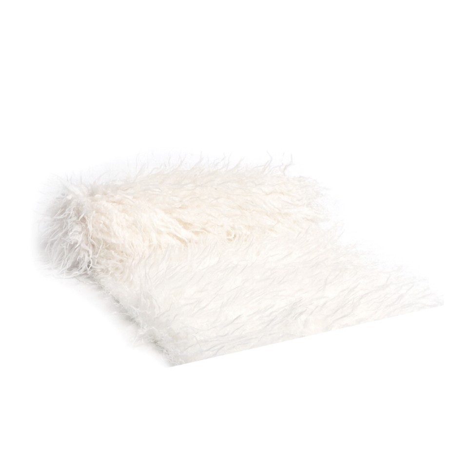 Tischband Furry Long  30 cm 1,5 Meter weiß 08