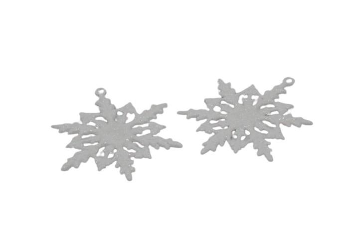 Hänger Schneestern Glitter D3,8cm weiss-glitter Hänger Schneestern Glitter D3,8cm weiss-glitter