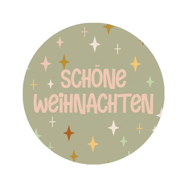 Etikett Schöne Weihnachten D 3,5 cm 500 Stück