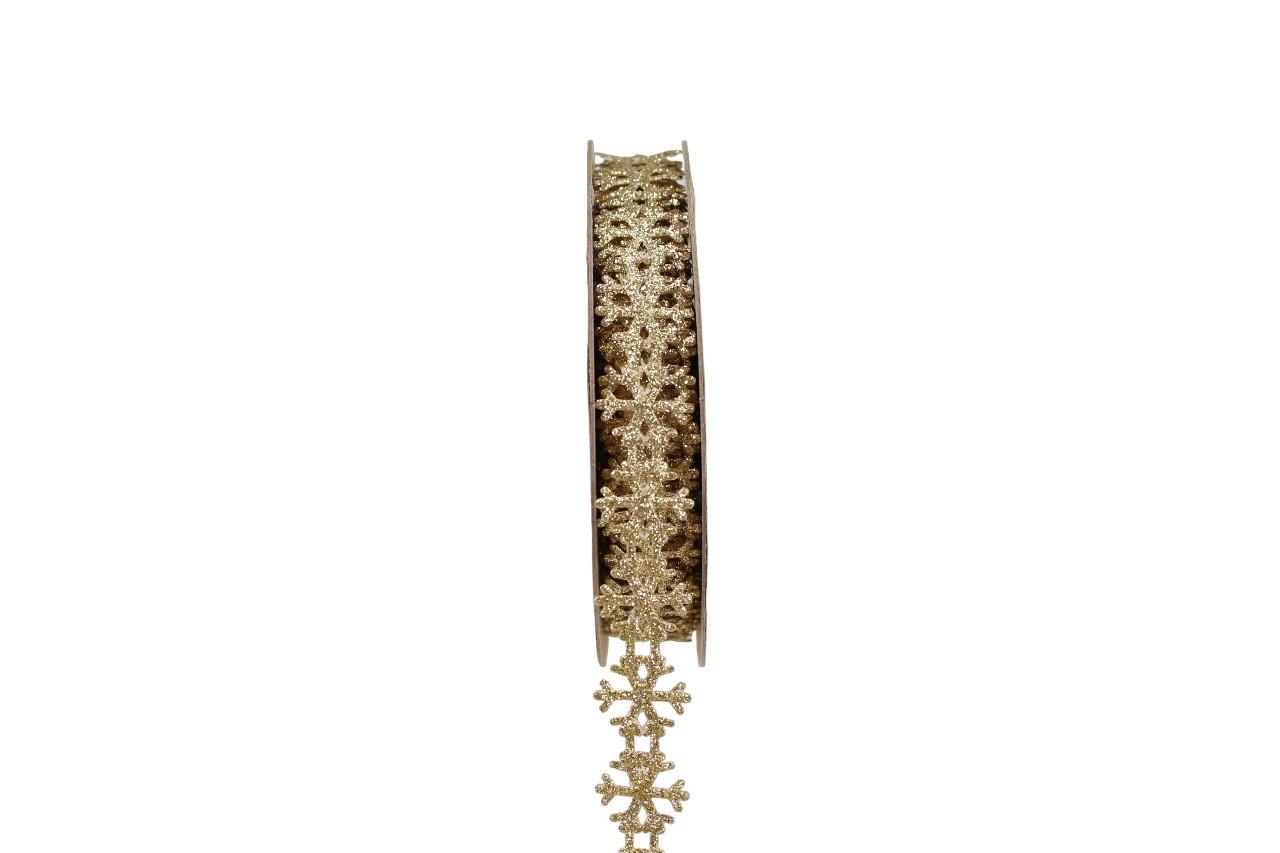 Band Snowflake 20 mm 10 Meter gold 126 Band Snowflake 20 mm 10 Meter gold 126