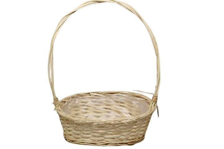 Präsentkorb mit Henkel Weide hell B37x28xH11cm NETTO Präsentkorb mit Henkel Weide hell B37x28xH11cm NETTO