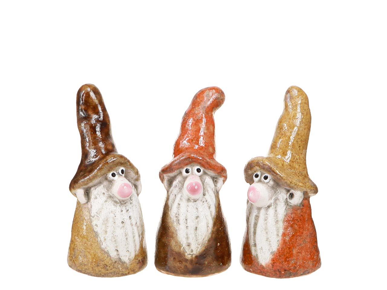 Zwerge 3fsort. Keramik herbstmix Hca. 7,2cm