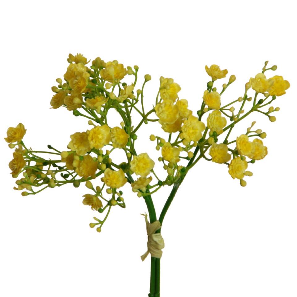 Gypso/Schleierkraut Bündchen 3 Stiele gelb H30cm