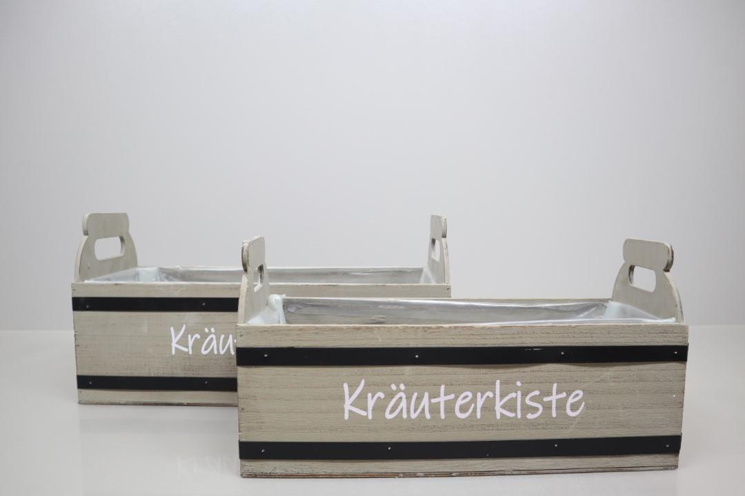 Kräuterkiste Holz Set/2  L41+36,5cm
