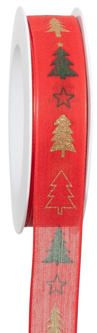Band Albero die Natale 25 mm 18 Meter rot 20