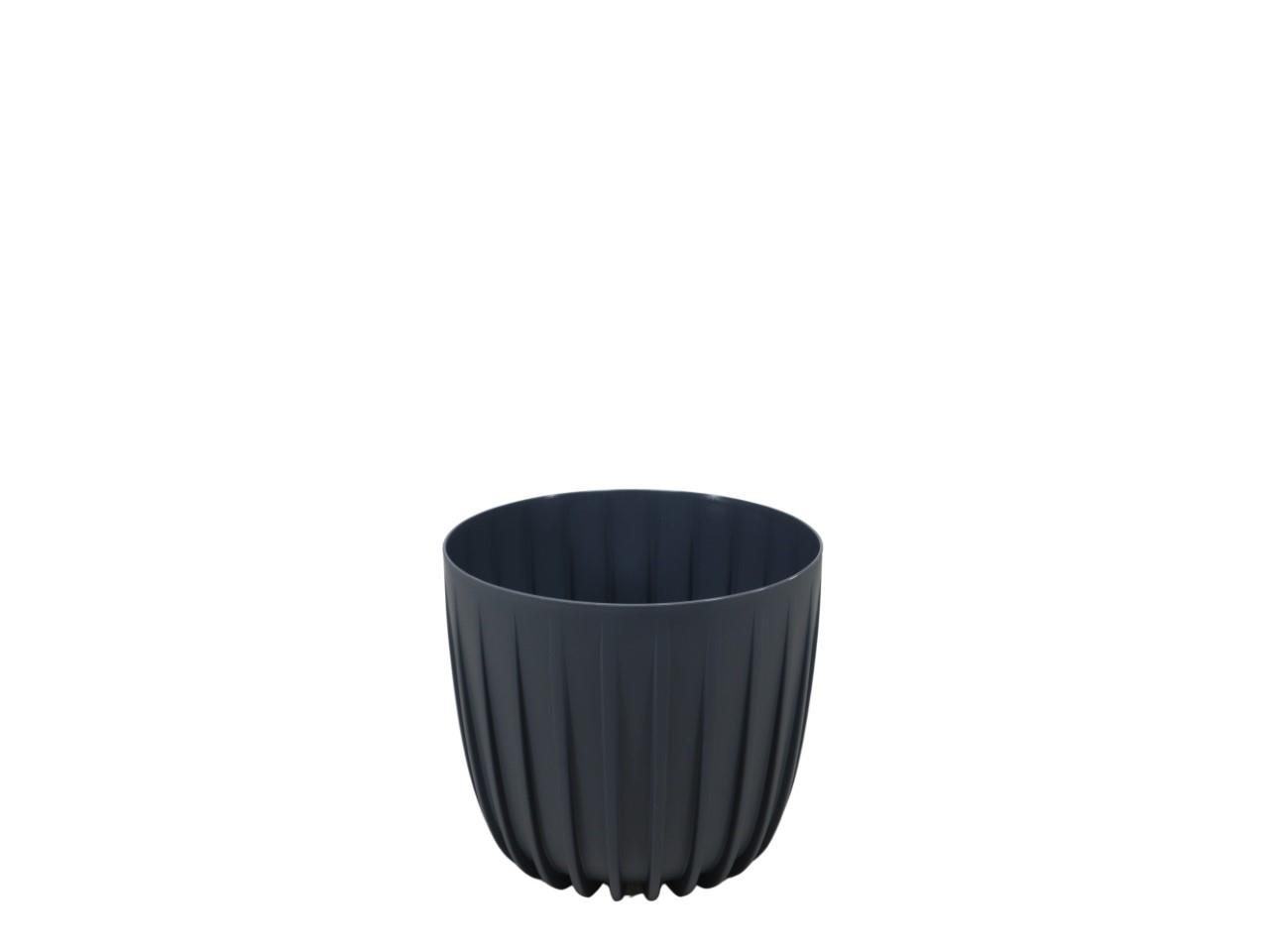TOPF flach Misa-MIRA D24H20 cm anthrazit 518-82 TOPF flach Misa-MIRA D24H20 cm anthrazit 518-82