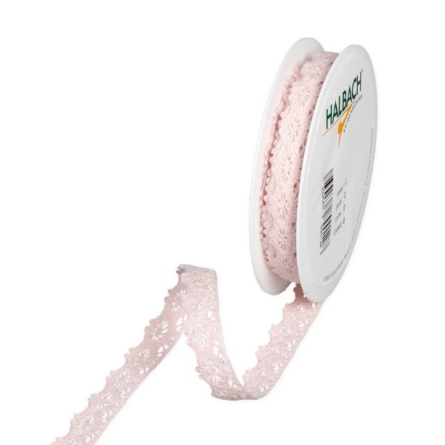 Häkelspitze Baumwolle 13 mm 7 Meter pale rose 23