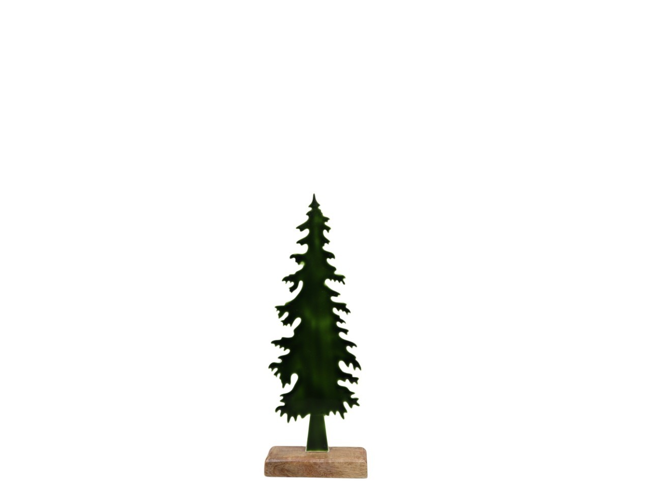 Aufsteller Baum Metall/Holz tannengrün H36cm