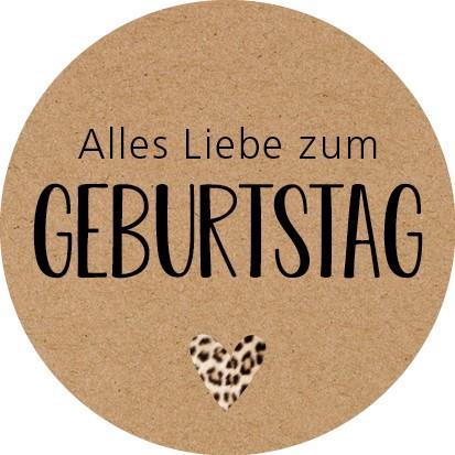 Etikett Alles Liebe zum Geburtstag D 3,5 cm 500 Stück