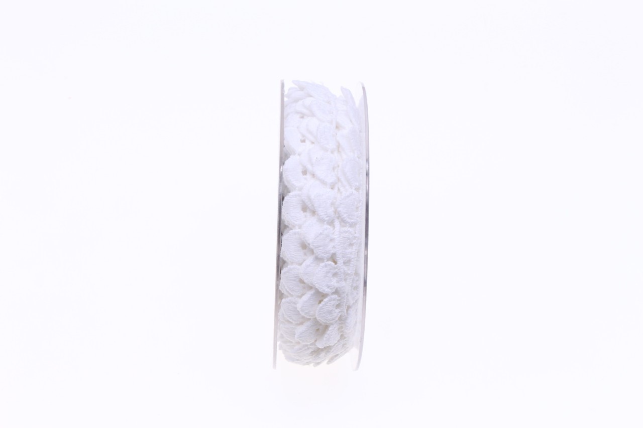 Band Herzen 15 mm 13 Meter 101 weiss