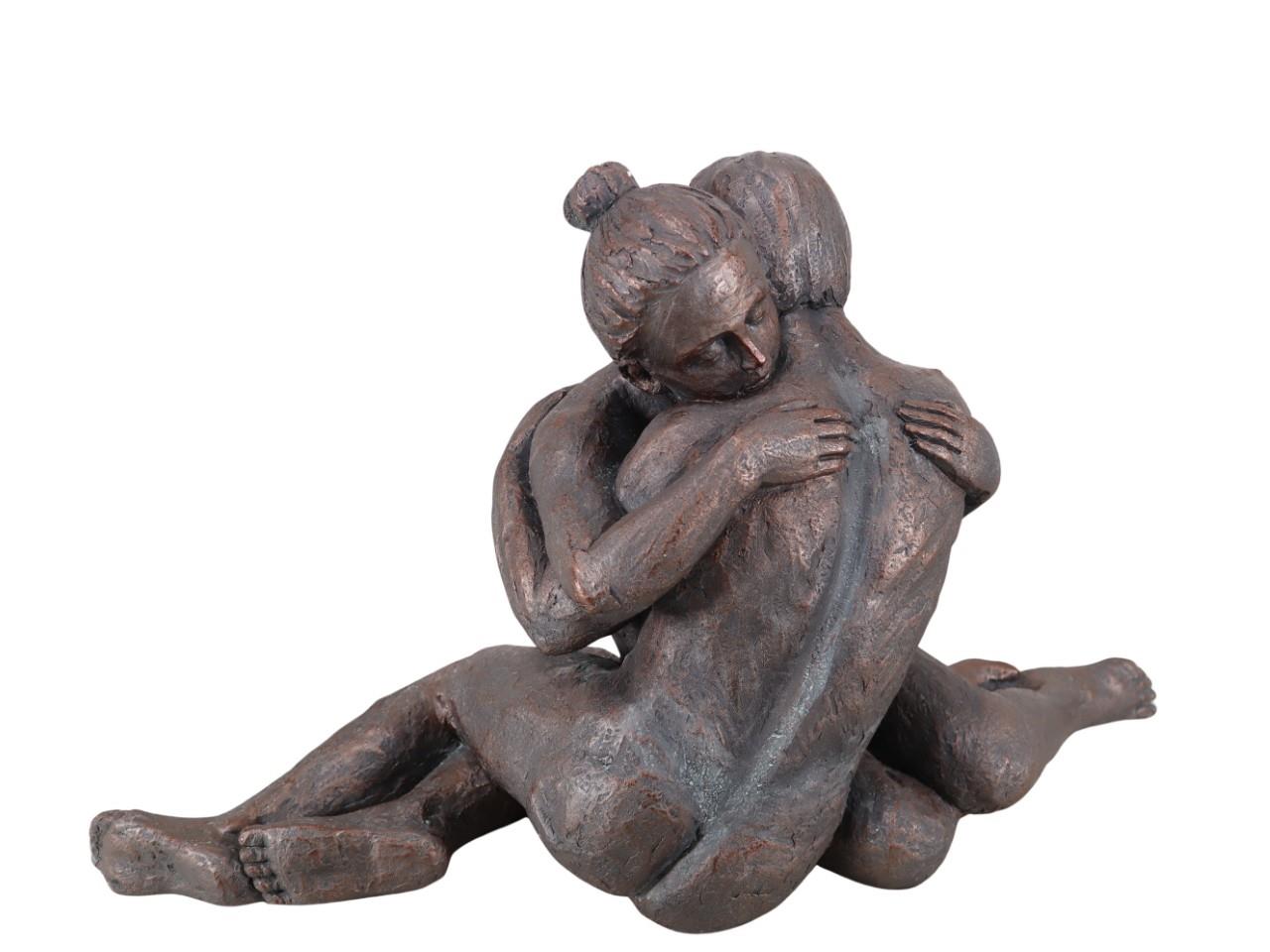 Mann und Frau verschlungen Polyresin bronze B66xH35,5cm