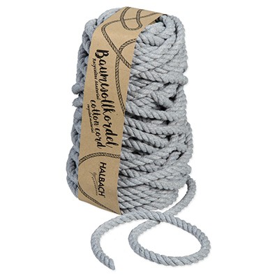 Baumwollkordel 400gr. ca20Meter 8mm grey 21 NETTO