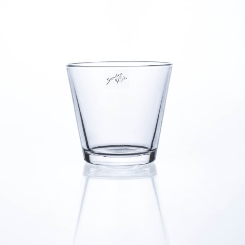 Glas konisch H 13 D 14 cm