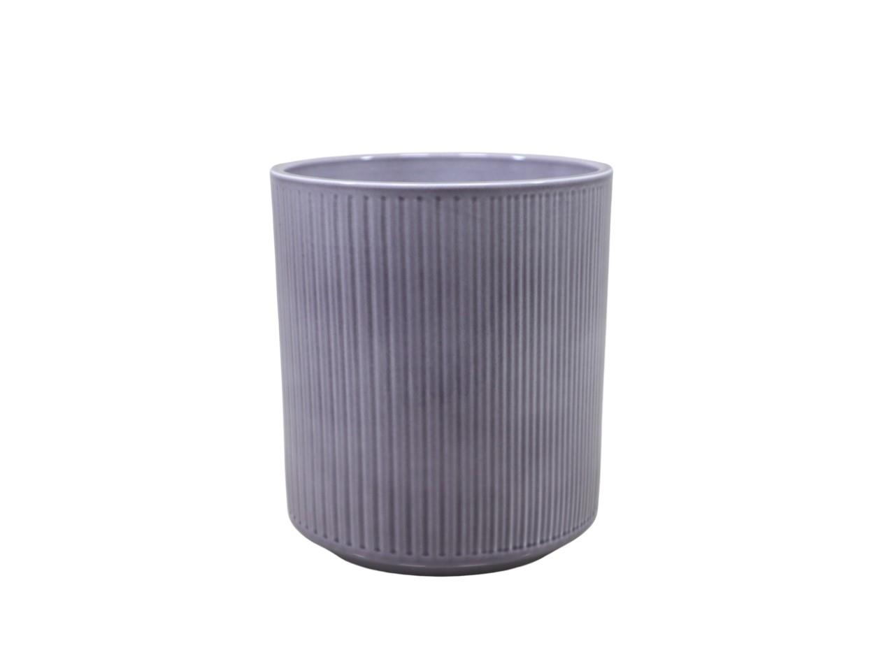 Keramikübertopf für Orchideen Stripes grau-lasur D13cm Keramikübertopf für Orchideen Stripes grau-lasur D13cm