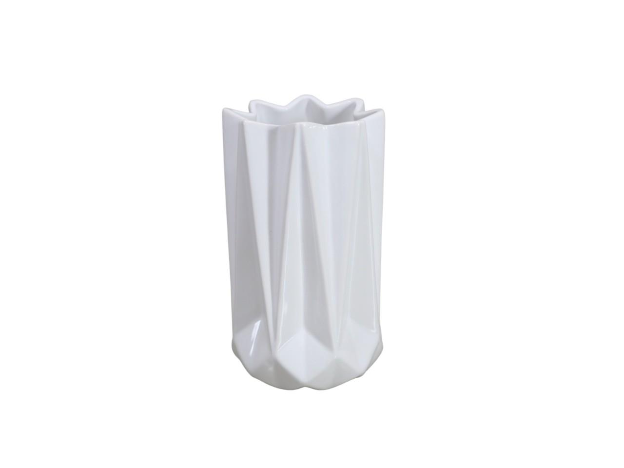 Keramikvase Okto weiss D 11 cm H 20 cm