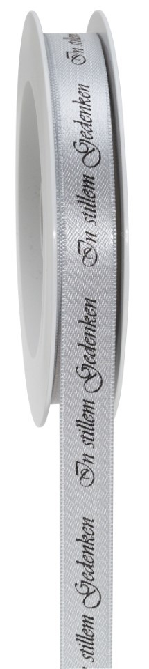 Band Stiller Abschied 15 mm 18 Meter grau 05.90