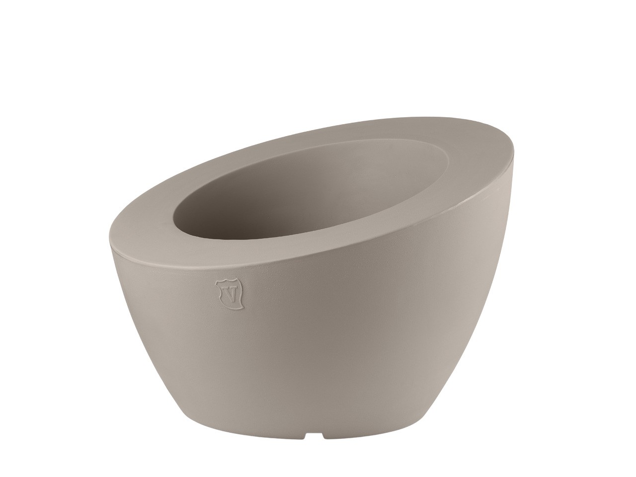 Schale Genesis schräg 50cm taupe