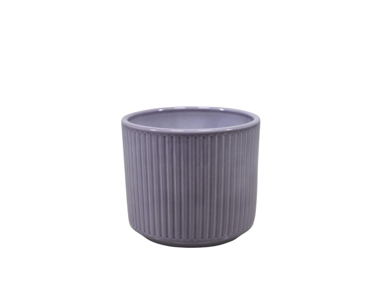 Keramikübertopf Stripes grau-lasur D12cm Keramikübertopf Stripes grau-lasur D12cm