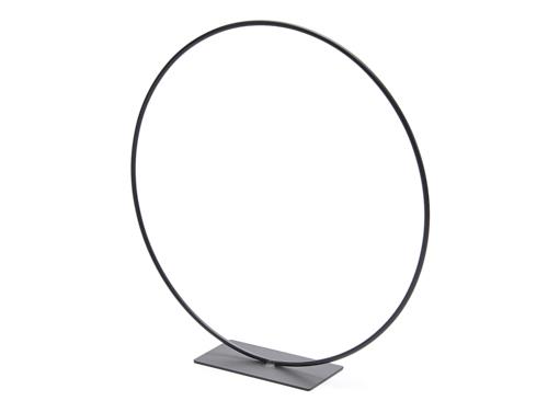 Metallring auf Fuß schwarz 40cm
