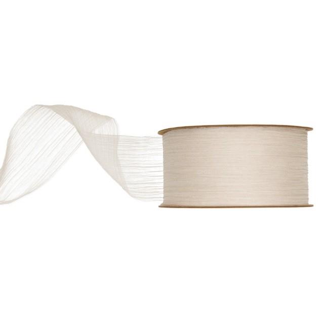 Chiffonband 50 mm 20 Meter cream 70