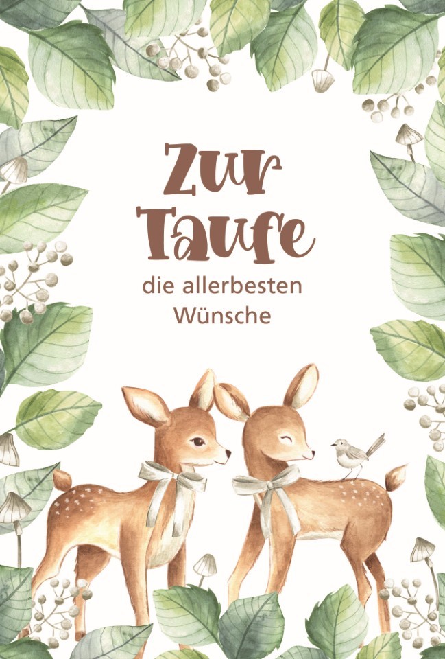 Glückwunschkarten Zur Taufe 11,5x17 cm