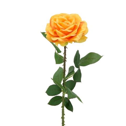 Rose einfach 71 cm orange-gelb