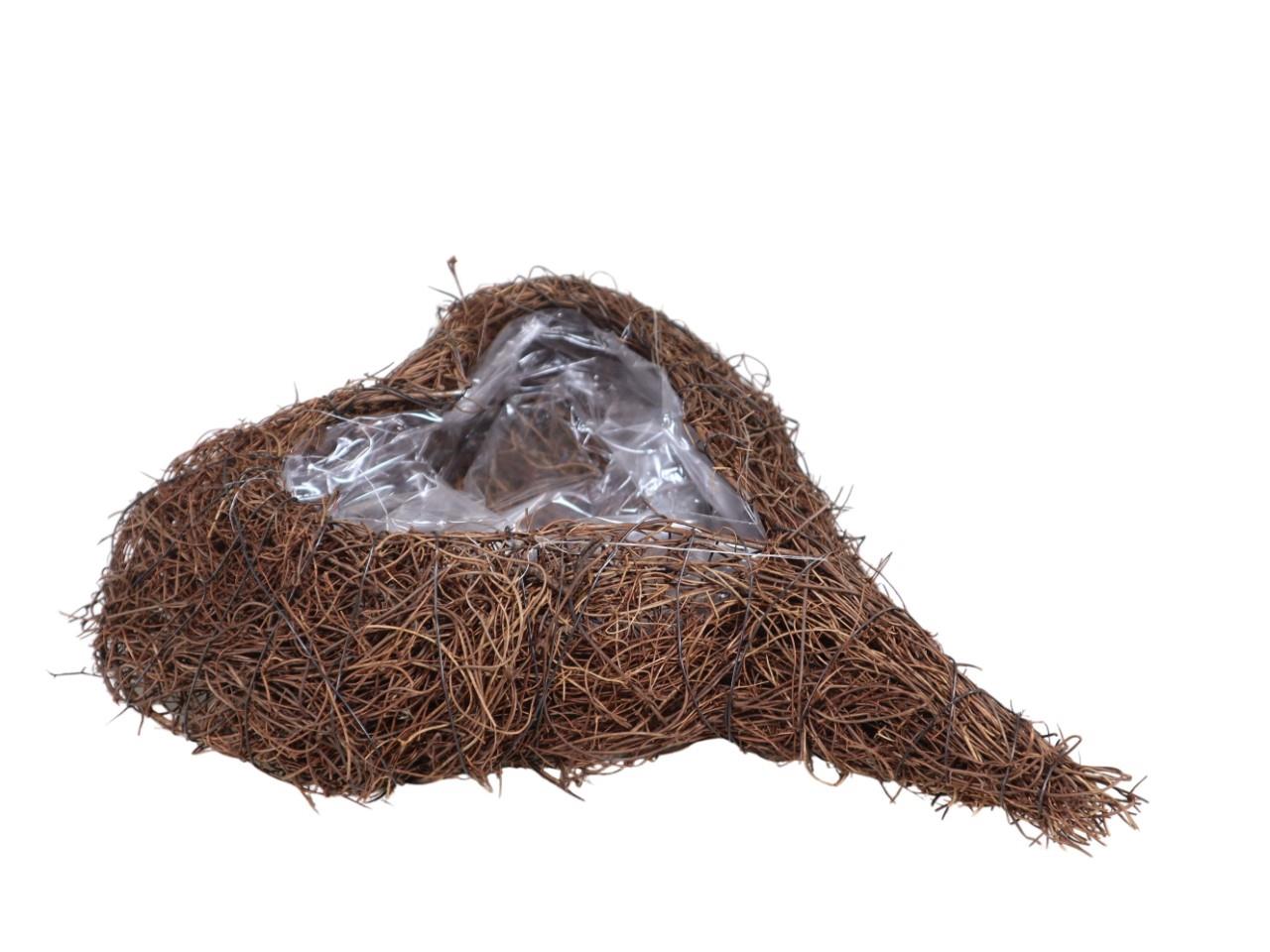 Pflanzherz Rebenmaterial natur L30x25cm