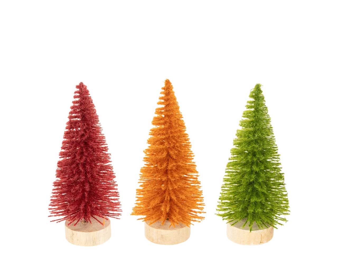 Tannenbaum auf Holzsockel Kunststoff farbmix H16cm