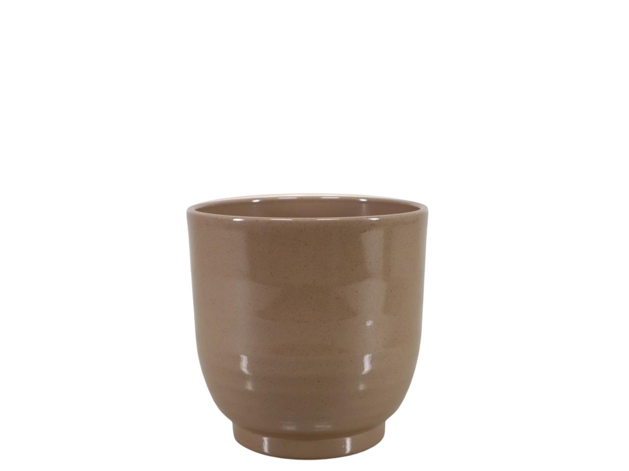 Keramikübertopf Form 685 braun-stone D13cm