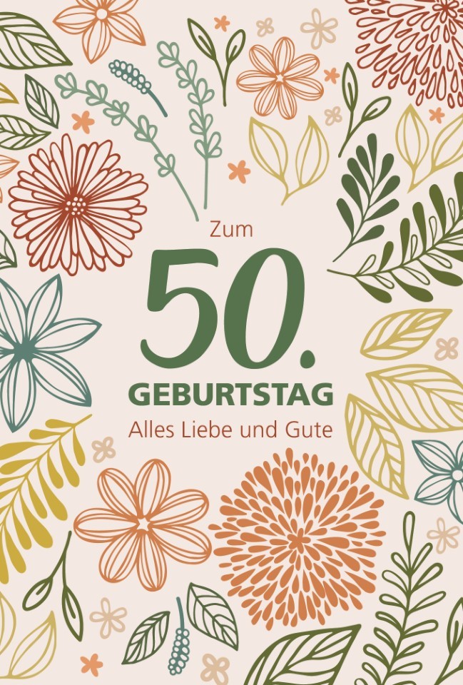 Glückwunschkarten 50. Geburtstag 11,5x17 cm