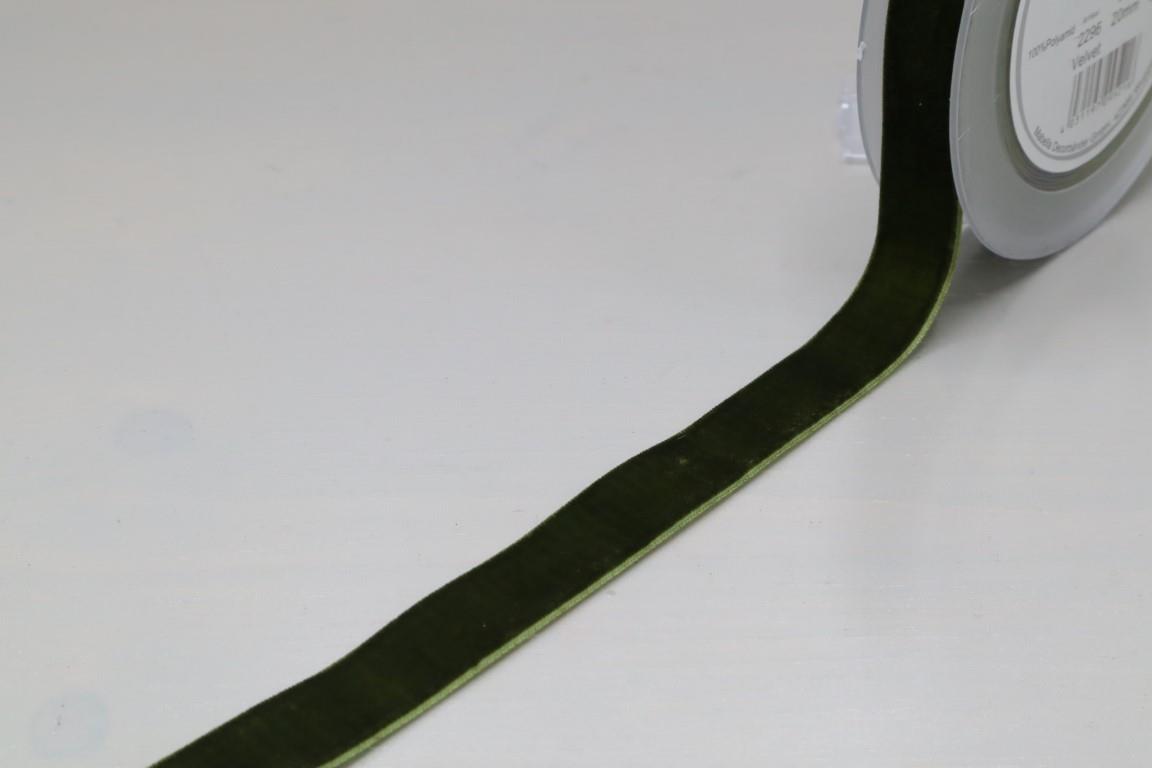 Band Velvet 20 mm 10 Meter dunkelgrün