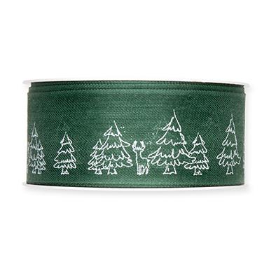 Druckband Winterwald 40 mm 18 Meter dark sage/white 131 Druckband Winterwald 40 mm 18 Meter dark sage/white 131
