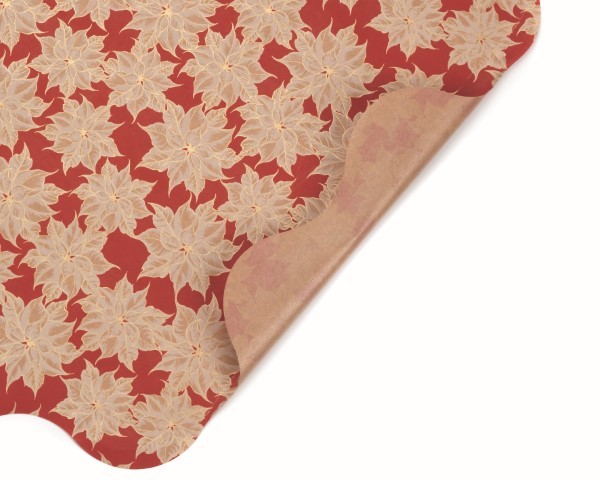 Rondella 40cm S-V25 PE Papier POINSETTIA -12 rot