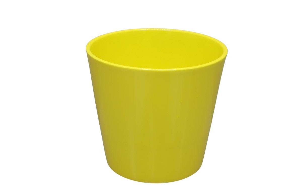 Keramikübertopf Serie 440 7cm maisgelb glanz