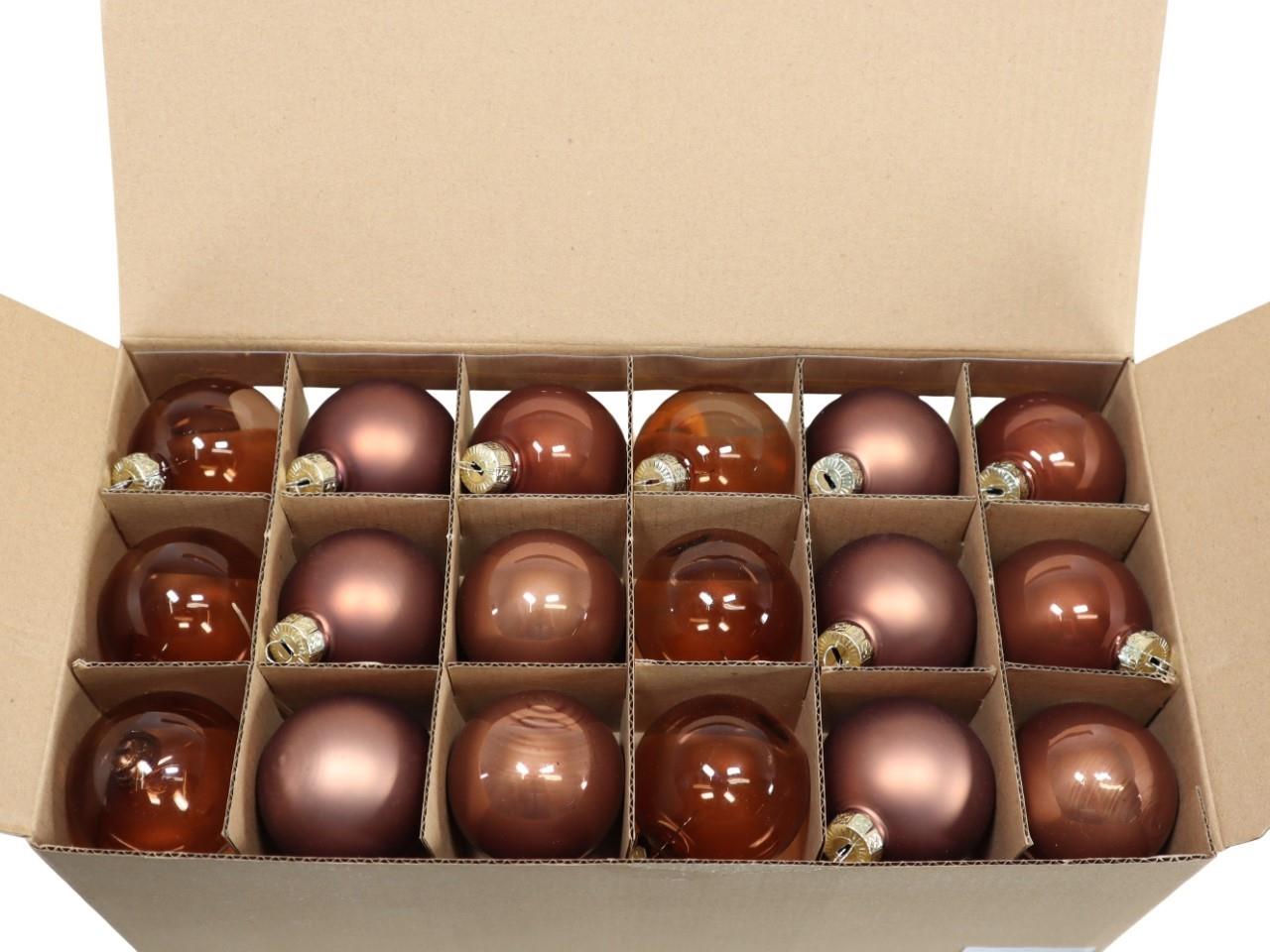 Glaskugel 30 mm 24 Stück mocha mousse mix