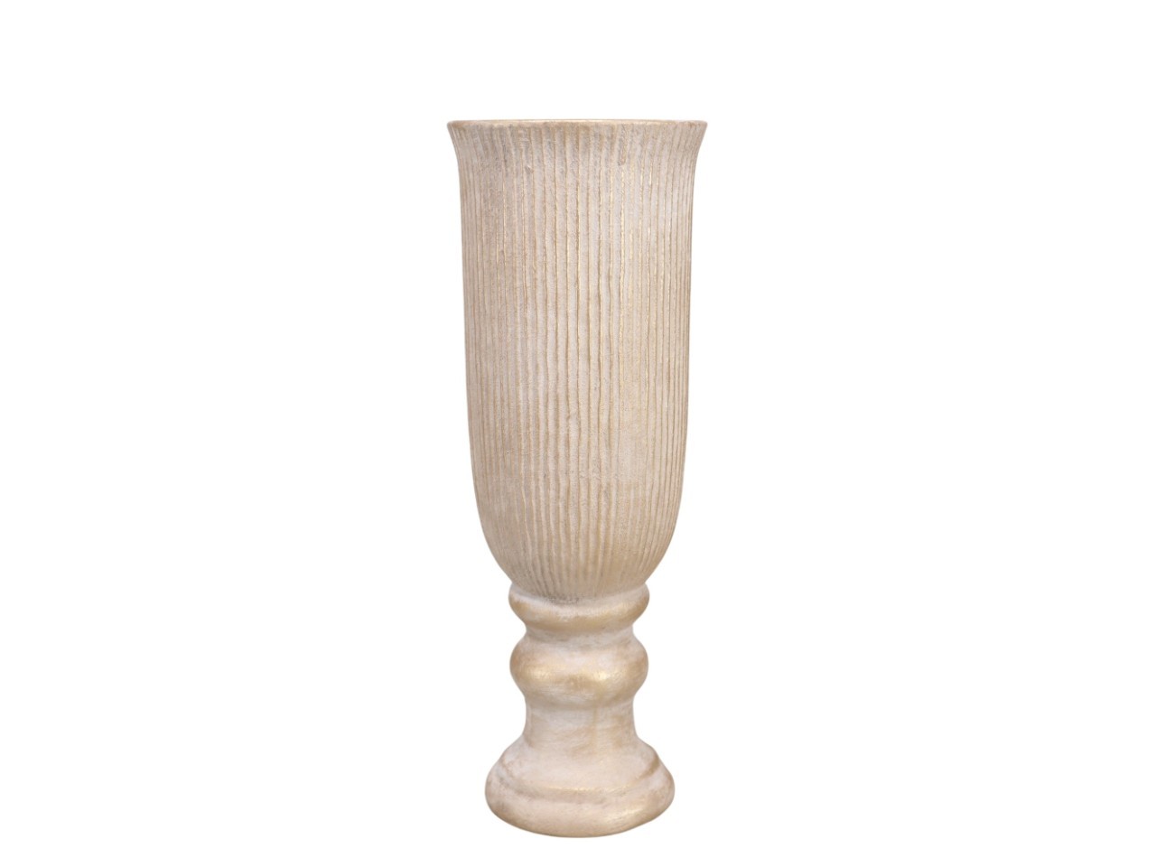 Pokal Keramik natur-champgner D15,5xH41,5cm