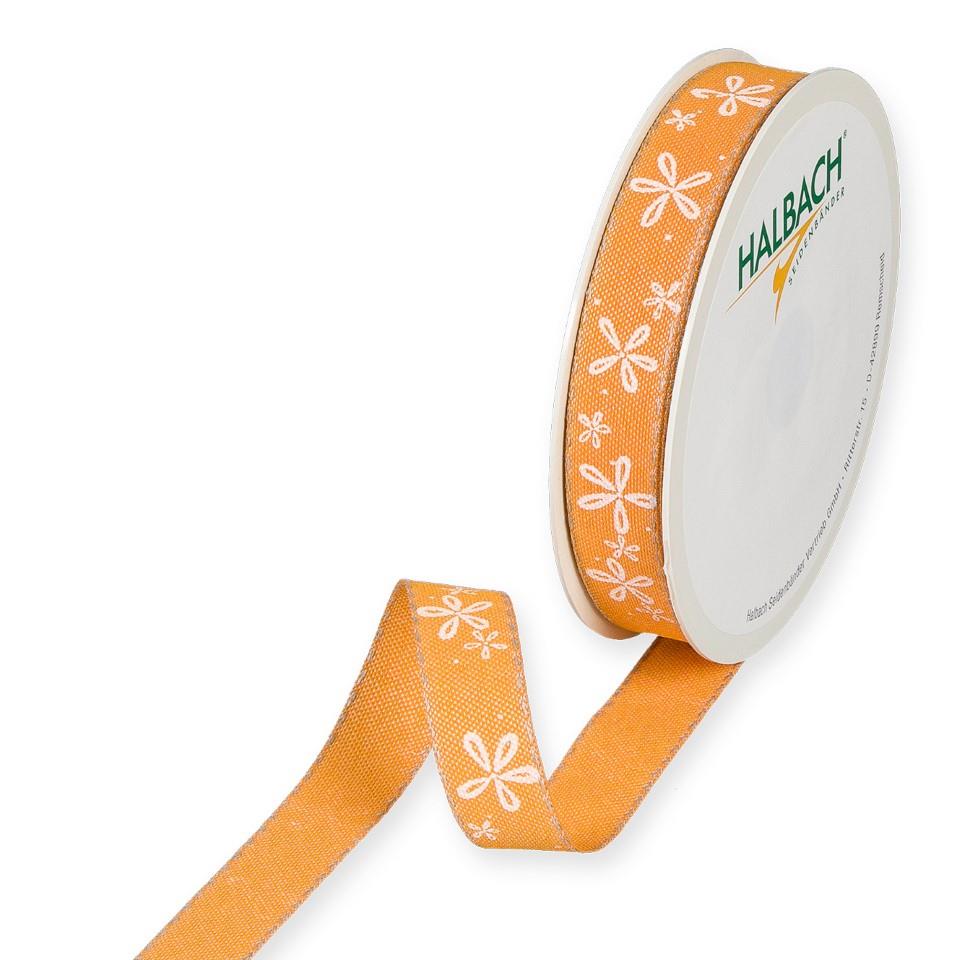Druckband Blüten 15 mm 18 Meter orange 68 Druckband Blüten 15 mm 18 Meter orange 68